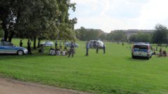 Polizeieinsatz auf dem Alaunplatz