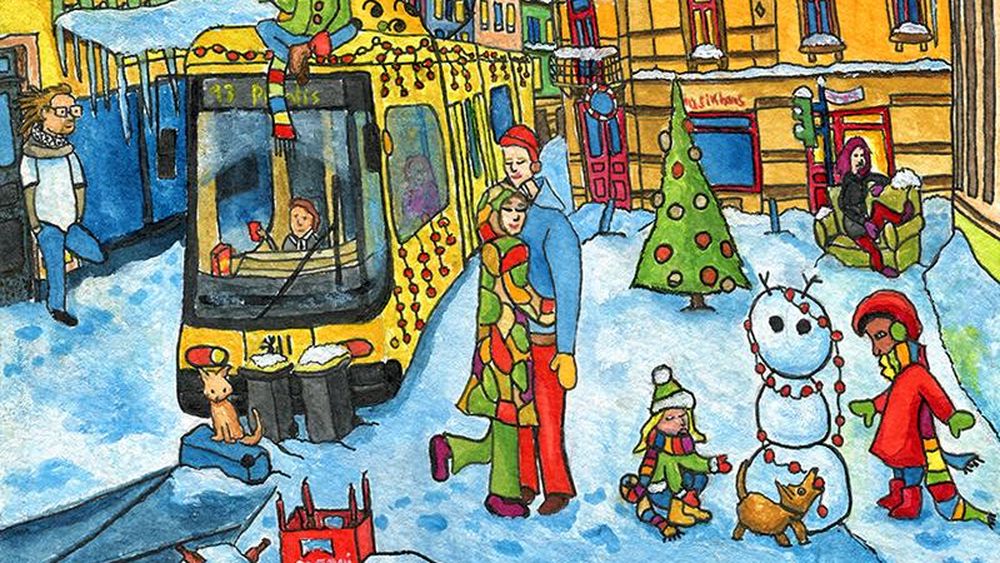 Neustadt Weihnachten 2016 (Ausschnitt) Zeichnung: Thomas Schreiter