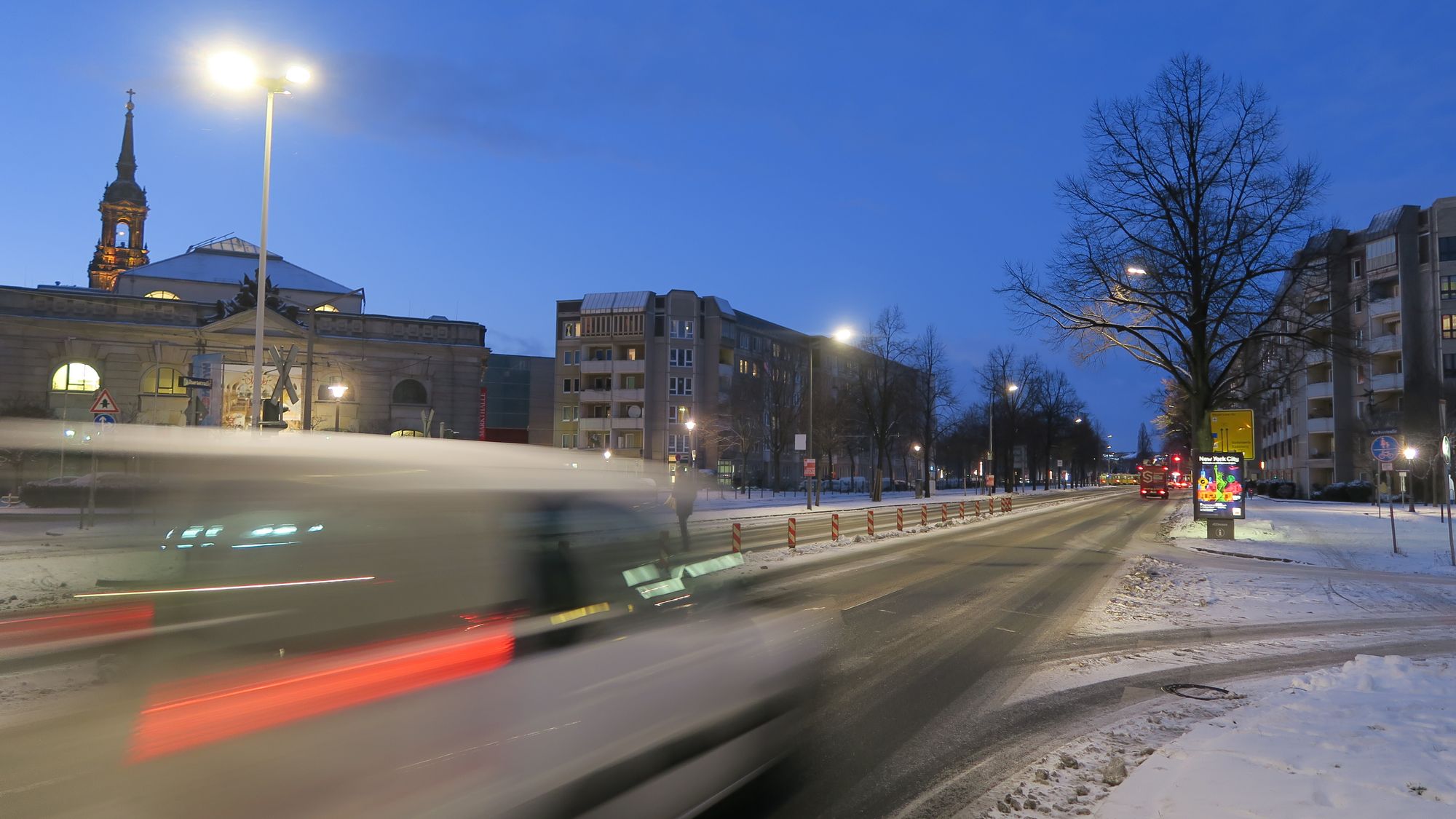 Die Albertstraße ohne Brücke.