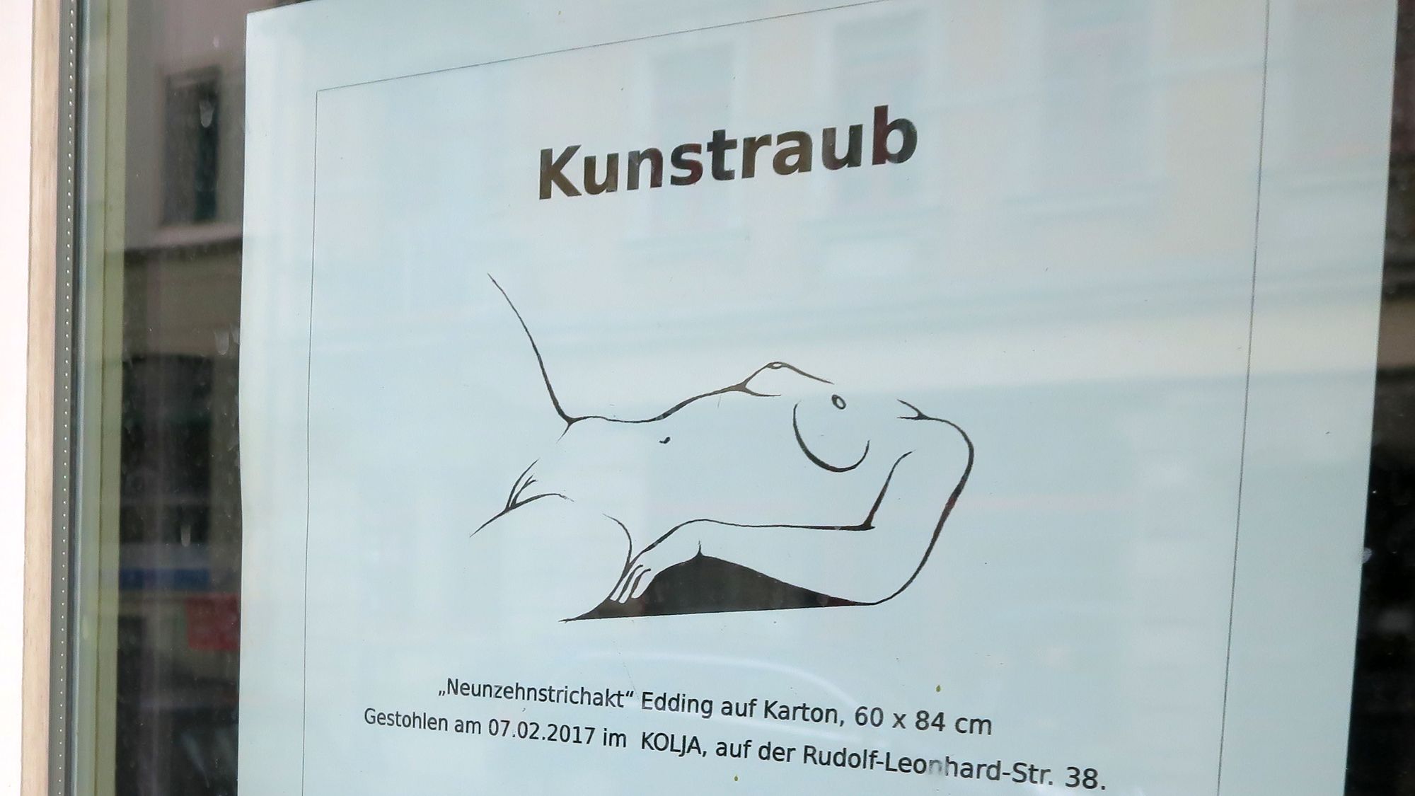 Kunstraub auf der Rudolf-Leonhard-Straße