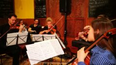 Das Streich-Quartett der Orchester-Akademie spielte Werke von Franz Schubert und Astor Piazzolla.