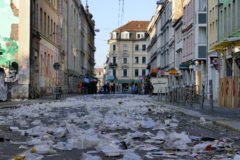 Görlitzer Straße am Sonnabend um 5 Uhr.