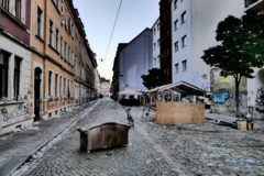 Sebnitzer Straße am Sonnabend um 5 Uhr.