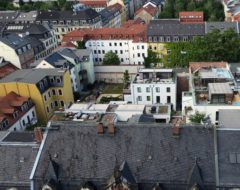 Turmblick auf die ehemalige Sauerkrautfabrik