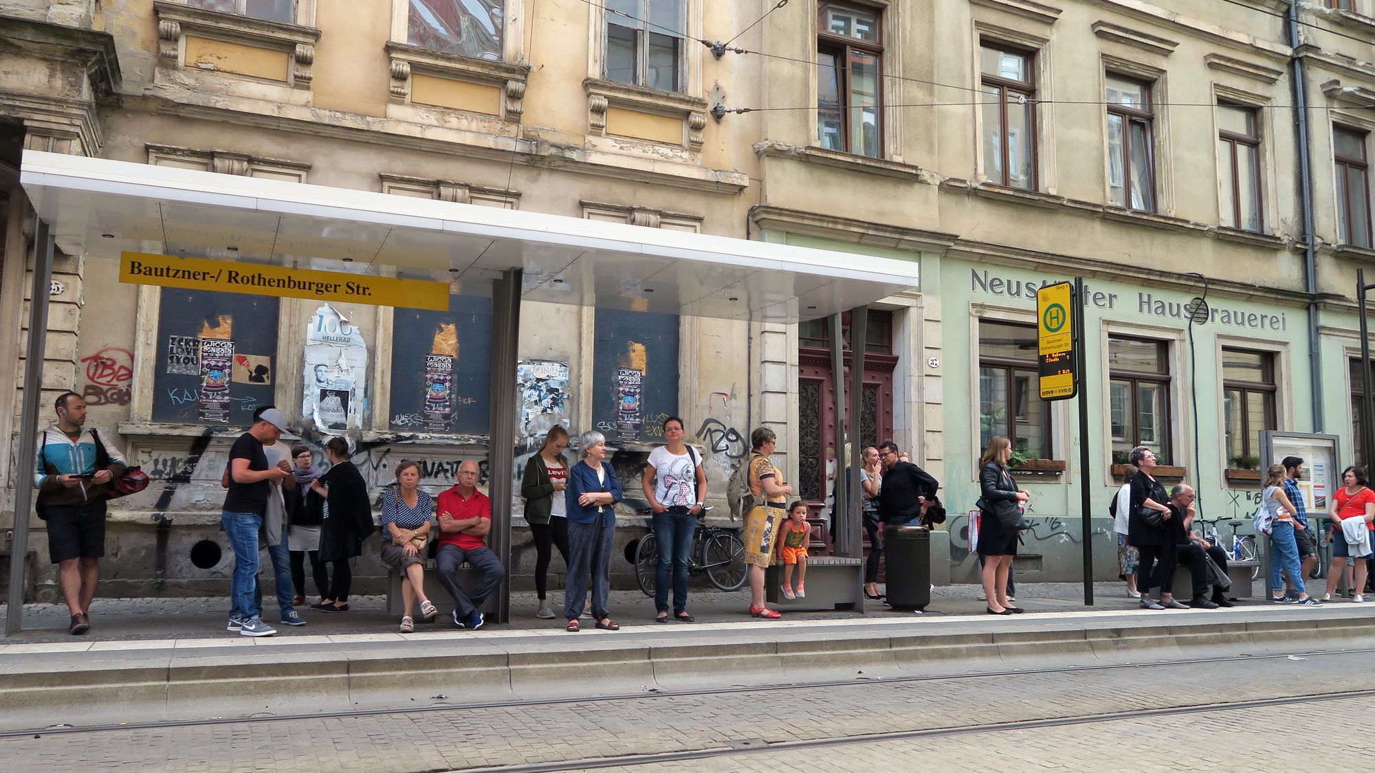 Haltestelle Bautzner-/Rothenburger Straße zieht um.