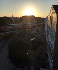 Baustelle im Abendlicht