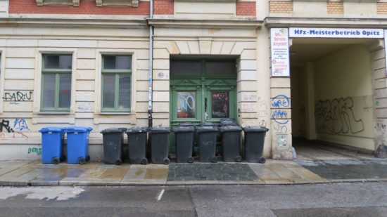 Tonnen-Demonstration auf der Förstereistraße