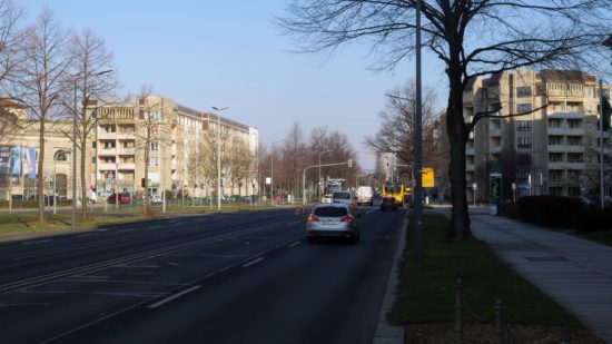 Albertstraße am Dienstag