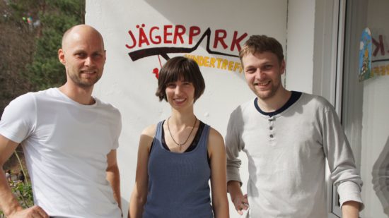 Paul Rosenow, Friederike Kopp und Tobias Teubner sind das Betreuer-Dreamteam des Kindertreffs "Am Jägerpark"