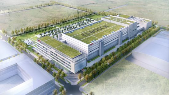 Es entsteht eine neue Halbleiterfabrik im Dresdner Norden. Foto: Bosch