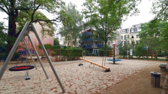 Wird Ende August freigegeben: Spielplatz an der Förstereistraße