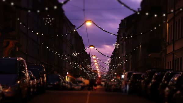 Weihnachtsbeleuchtung auf der Louisenstraße