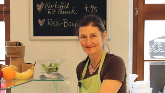 Christine Langhammer im Gartenring-Café