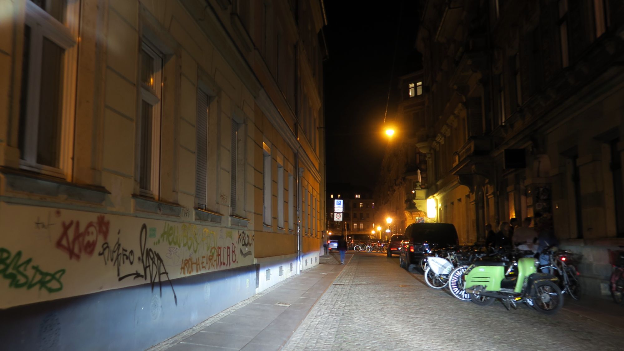 Böhmische Straße bei Nacht