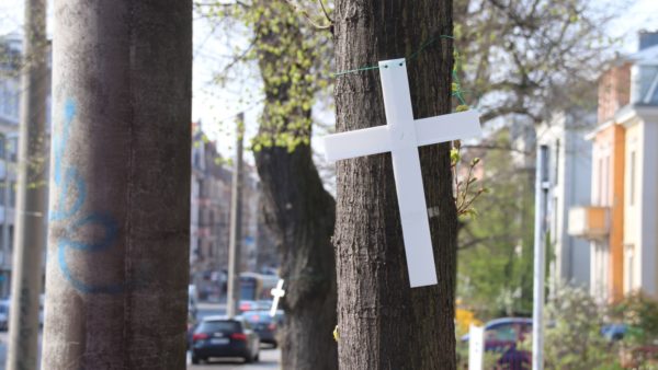 Mahnkreuze an der Königsbrücker Straße