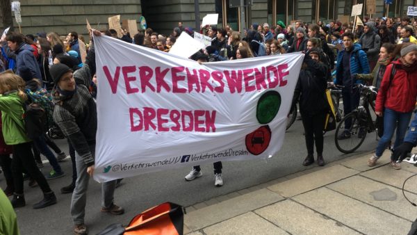 Die Verkehrswende bei Fridays for Future. (Foto: Verkehrswende Dresden)