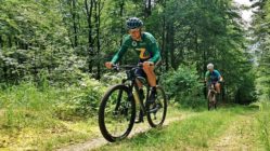 Montainbiker in der Heide