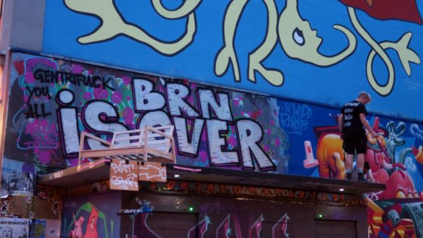 Schon 2019 prognostizieren Graffiti-Künstler über der Louisentoilette das Ende der BRN.