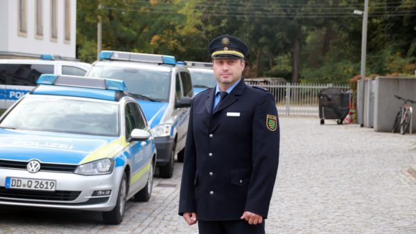 Polizeirat Sven Fischer im Revier an der Stauffenbergallee
