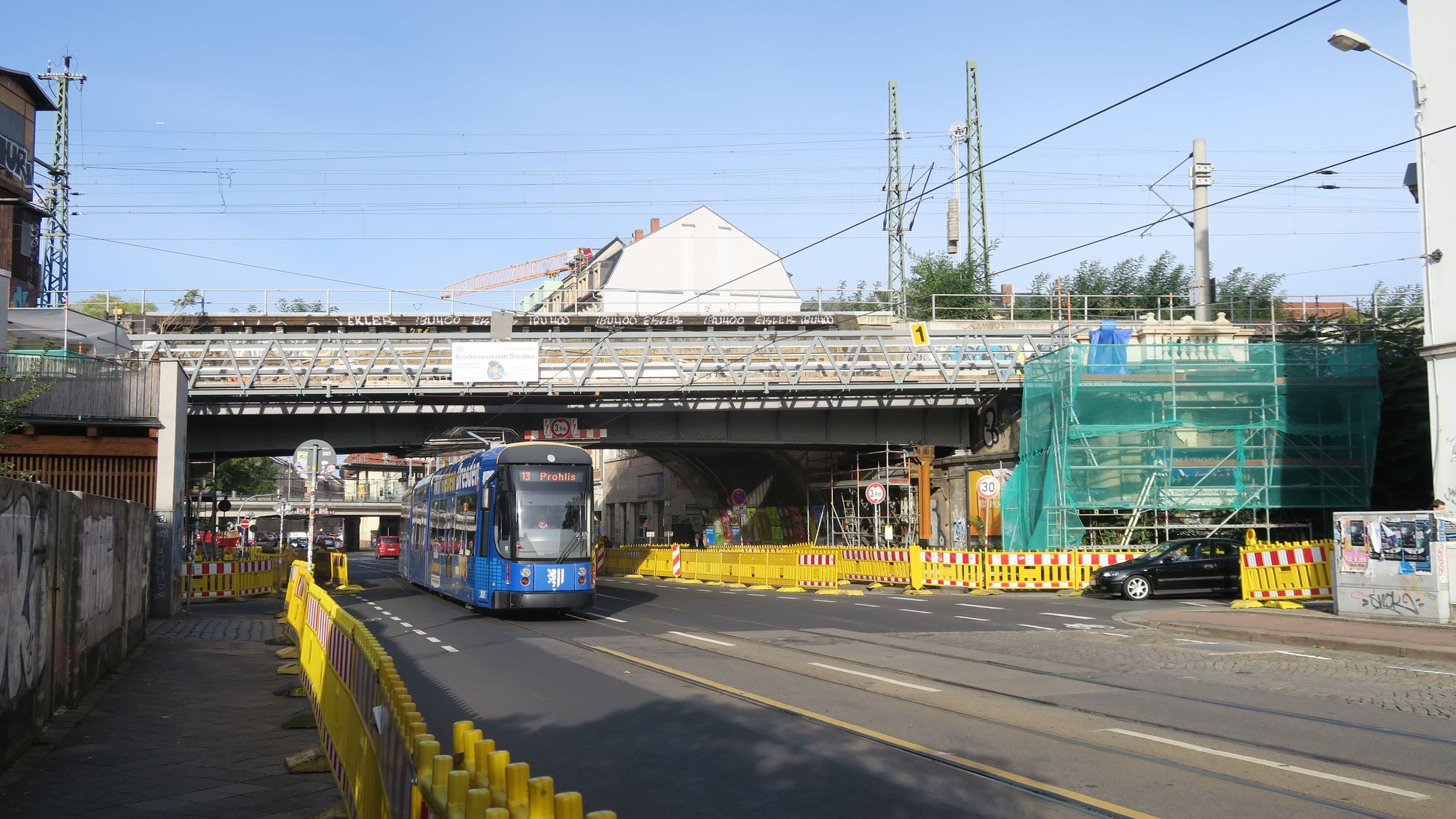 Das kommende Wochenende werden hier keine Straßenbahnen fahren können Foto: Nina