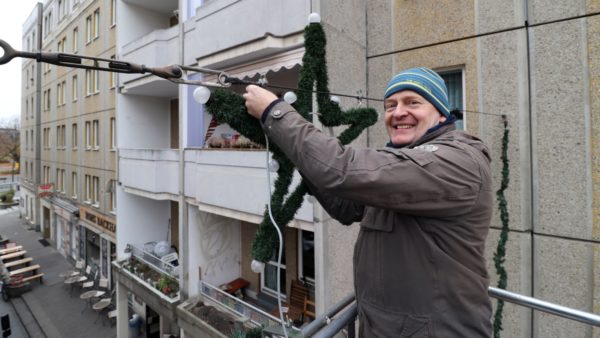 Weihnachtsbeleuchtung an der Alaunstraße