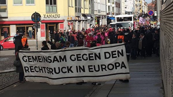 Nazifrei-Demonstration auf der Alaunstraße