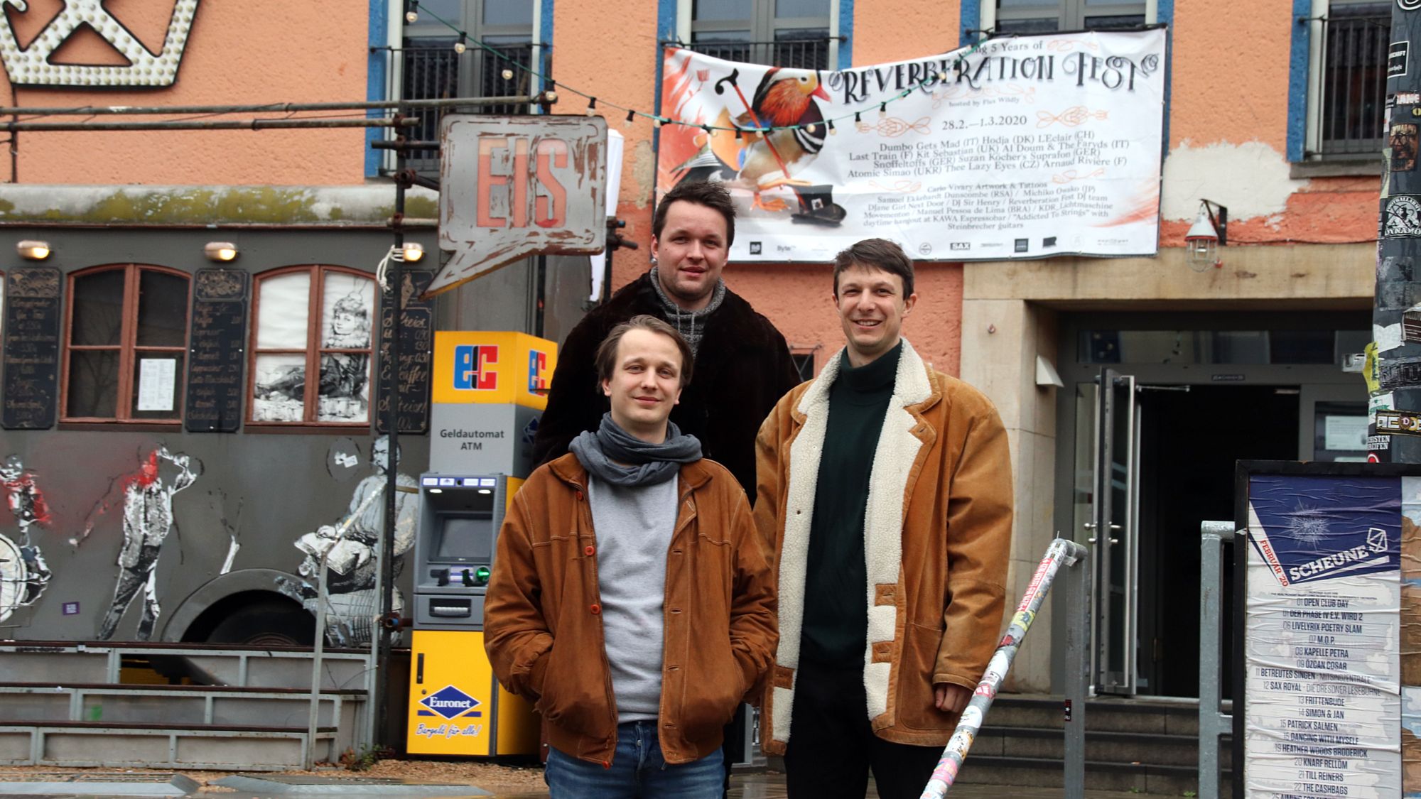 Reverberation-Crew Hannes, Robin und Julian (von links)