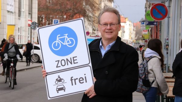 Linken-Stadtrat Tilo Wirtz fordert eine Fahrradzone für die Neustadt