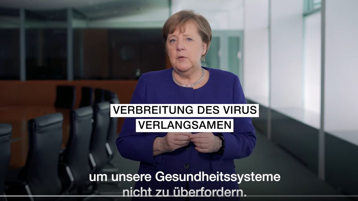 Kanzlerin Angela Merkel im Podcast zur Coroan-Krise