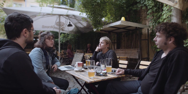 Maria, Corinna, André (Kolle) und Eduard arbeiten alle auf Augenhöhe im Zic-Zac-Kollektiv. Foto: Zic-Zac-Kollektiv