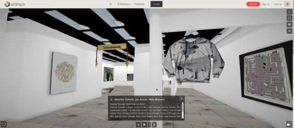 Im virtuellen "Space Baitler" wird am 19. Mai die Ausstellung "Nähmaschine des Grauens" eröffnet.
