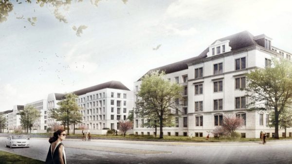 Geplante Wohnbauten an der Stauffenbergallee - Visualisierung: Lorenzen Architekten GmbH