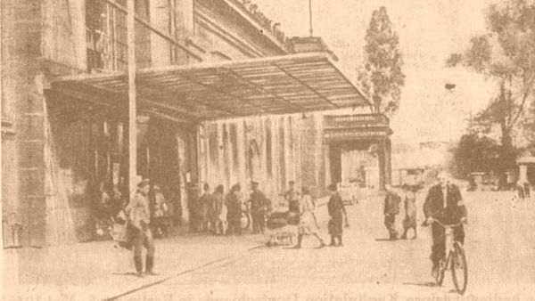 Bahnhof Neustadt 1945 - Foto Tageszeitung Dresden