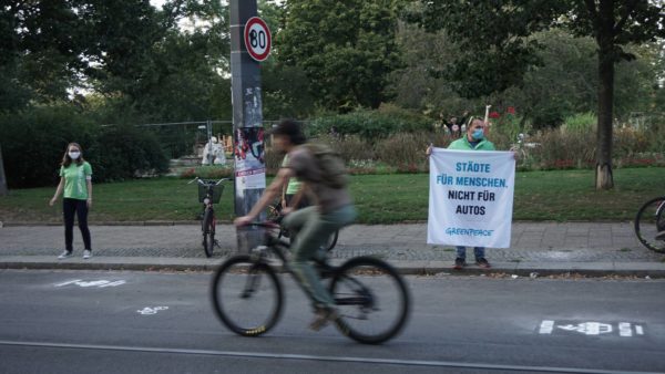 "Städte für Menschen, nicht für Autos", war das Motto, das auf dem Straßenabschnitt erprobt wurde. 