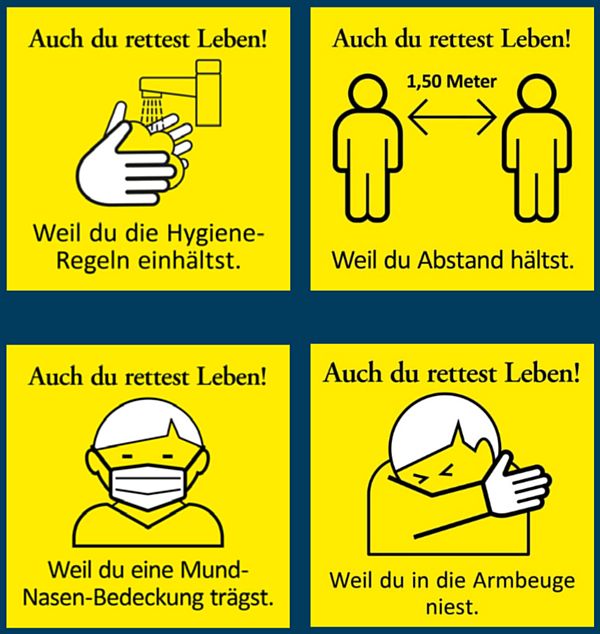 Rücksicht rettet Leben. Grafik: Landeshauptstadt Dresden