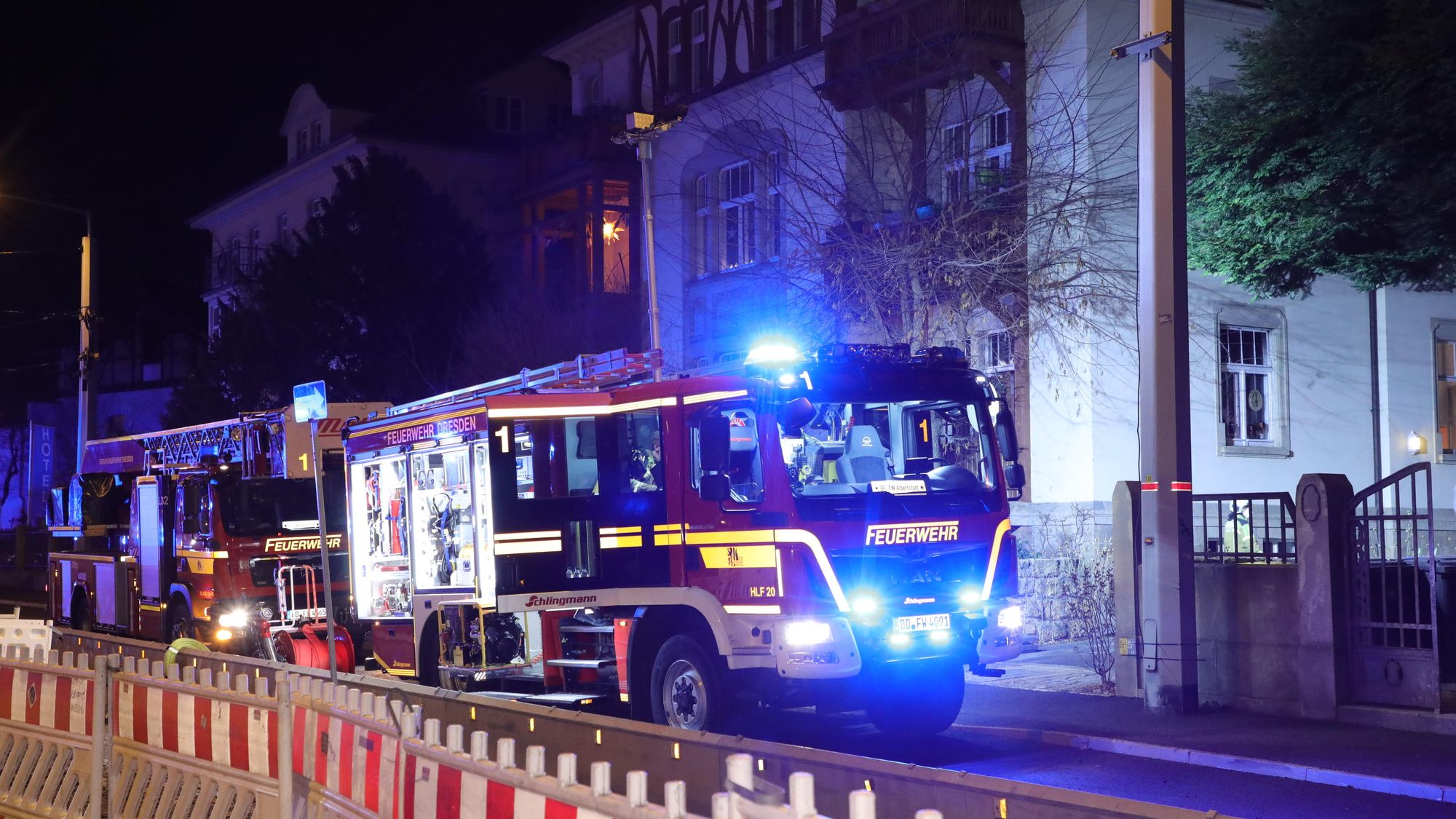 Feuerwehreinsatz an der Bautzner Straße - Foto: Roland Halkasch