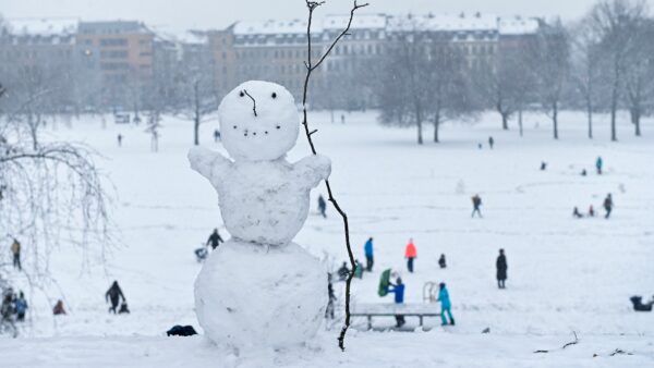 Der Schneemann freut sich. Foto: Anja Schneider