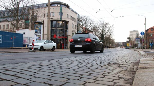 Der Ausbau der Königsbrücker Straße kommt nicht voran.