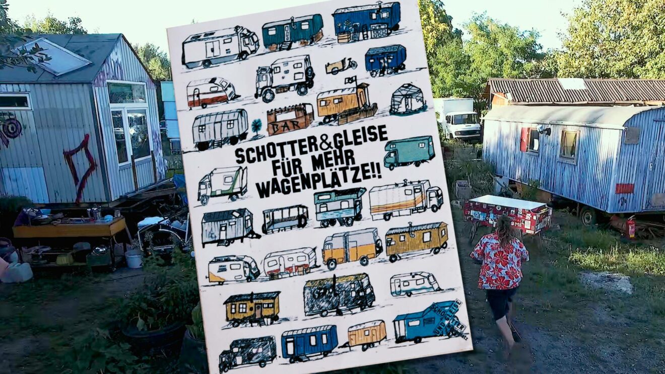 Der einzige Wagenplatz Dresdens wirbt für mehr Plätze. Foto: Schotter und Gleise