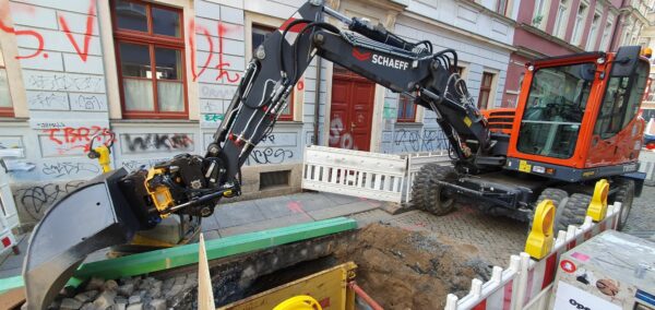 Auf der Böhmischen Straße wurde der Schaden an einer Bierleitung behoben.