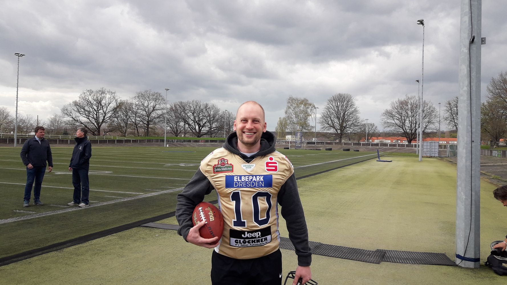 Freut sich sichtlich auf Saisonbeginn - Quaterback Seidel - Foto: Jonas Breitner