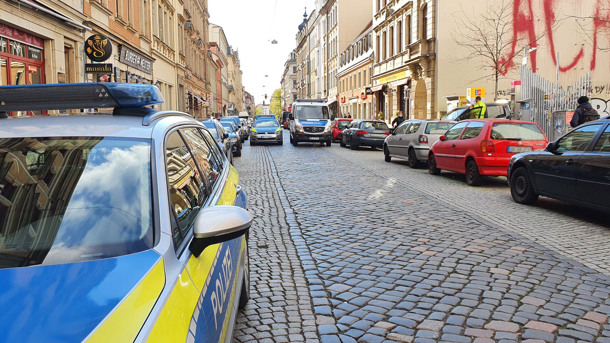Polizeieinsatz auf der Louisenstraße