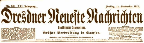 Dresdner Neueste Nachrichten vom September 1913