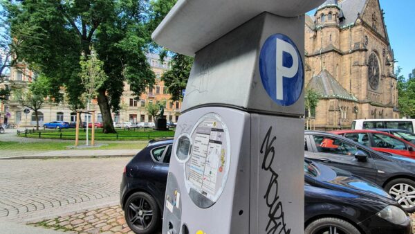 Parkscheinautomat am Martin-Luther-Platz