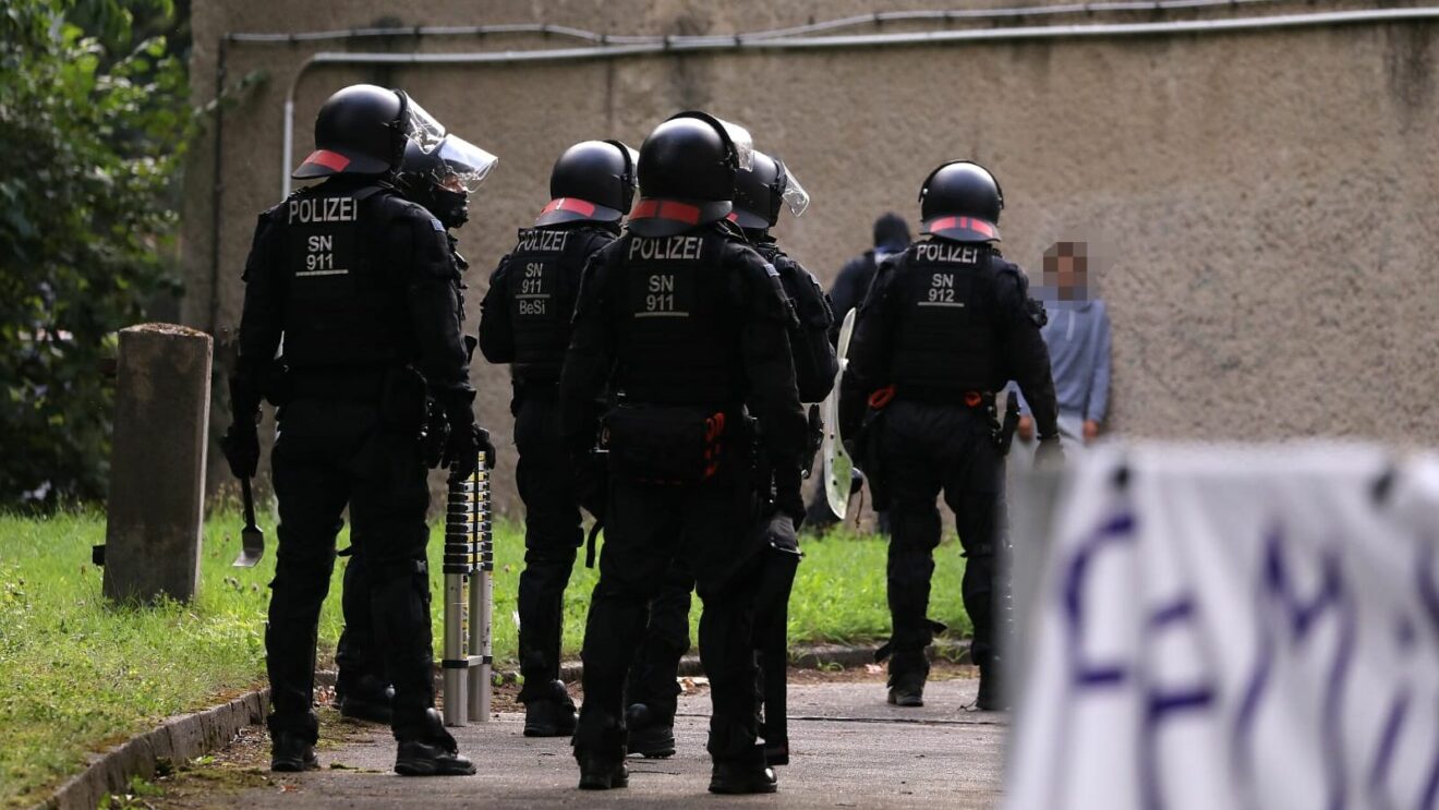 Räumung des Hauses auf der Jägerstraße 10a