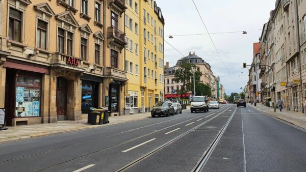 Auf der Bautzner Straße fand im Februar 2020 die Schlägerei statt.