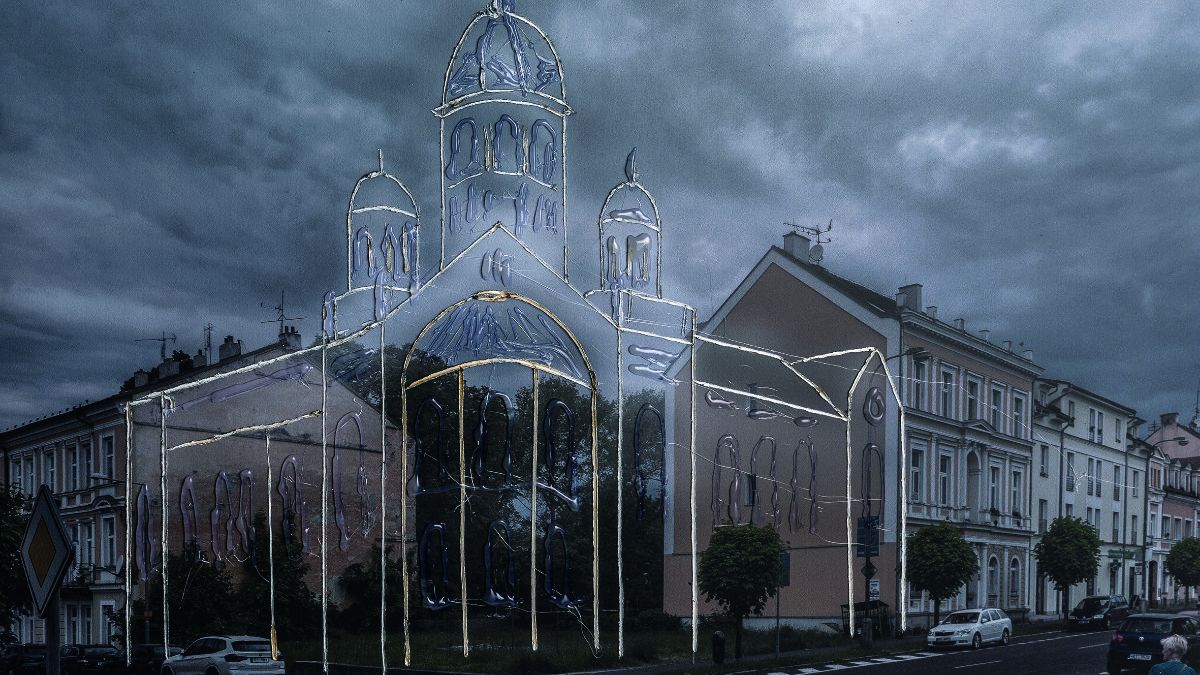 Unsichtbare Synagogen Visualisierung der Synagoge in Františkovy Lázně (Franzensbad)