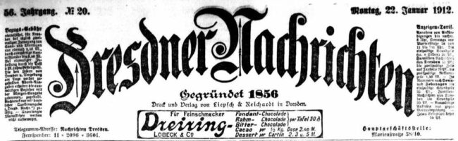 Dresdner Nachrichten von 1912