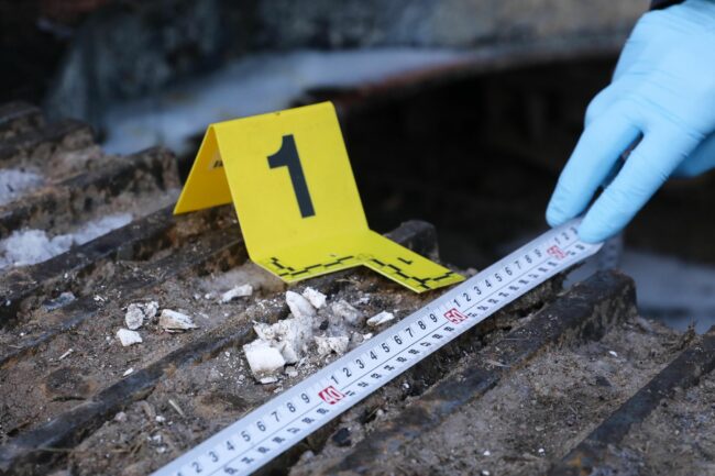 Am Bagger wurden Reste von Brandbeschleunigern gefunden. Foto: Tino Plunert