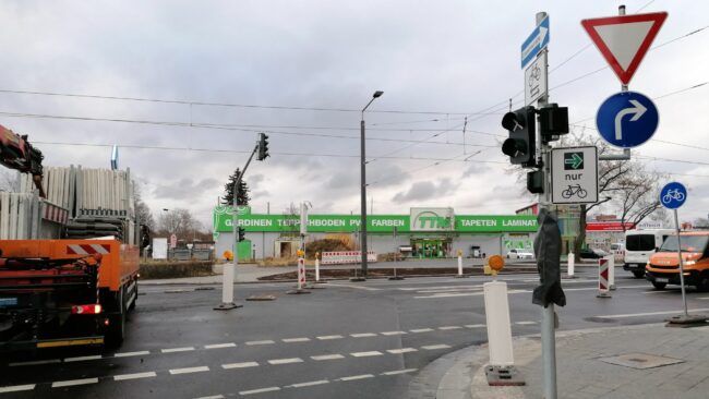 Blick aus der Liststraße auf die Großenhainer - Foto: Stadtverwaltung Dresden